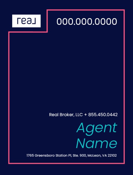 Picture of 24" x 18" Agent Sign - Coral