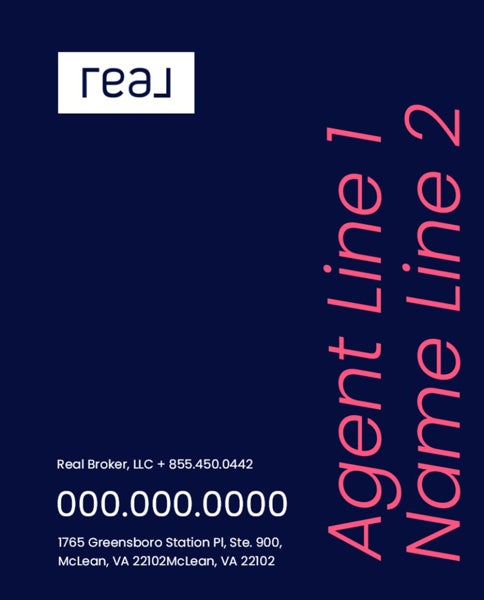 Picture of 30" x 24" Agent Sign - 2 Lines