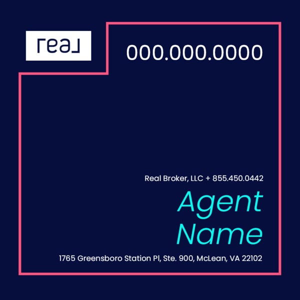 Picture of 24" x 24" Agent Sign - Coral