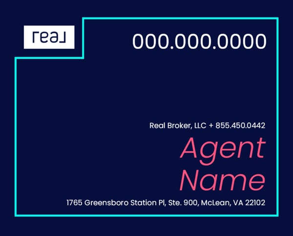 Picture of 24" x 30" Agent Sign - Aqua