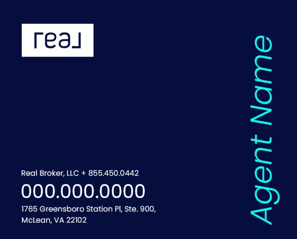 Picture of 24" x 30" Agent Sign - 1 Line
