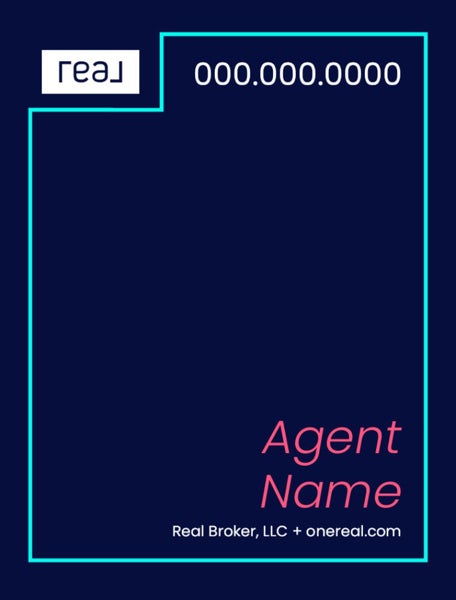 Picture of 24" x 18" Agent Sign - Aqua