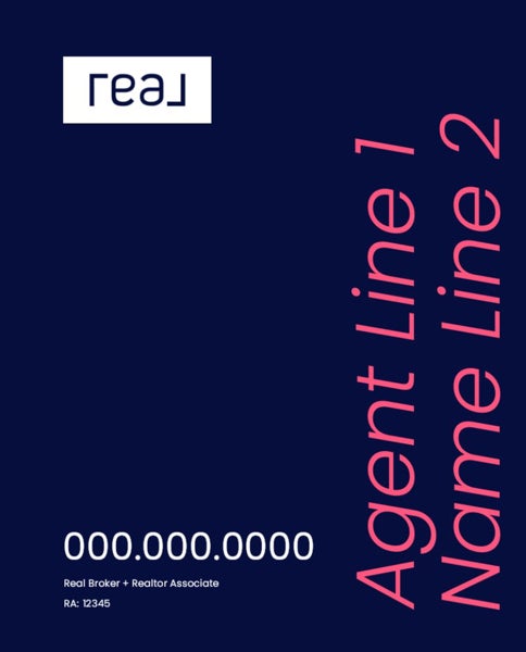 Picture of 30" x 24" Agent Sign - 2 Lines