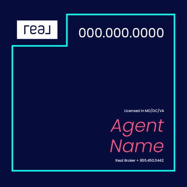 Picture of 24" x 24" Agent Sign - Aqua