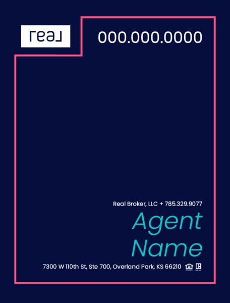 Picture of 24" x 18" Agent Sign - Coral
