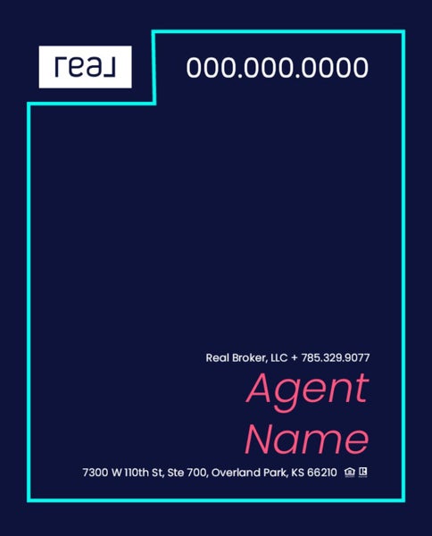 Picture of 30" x 24" Agent Sign - Aqua