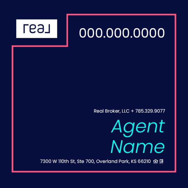 Picture of 24" x 24" Agent Sign - Coral