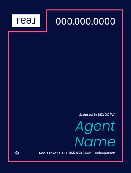 Picture of 24" x 18" Agent Sign - Coral